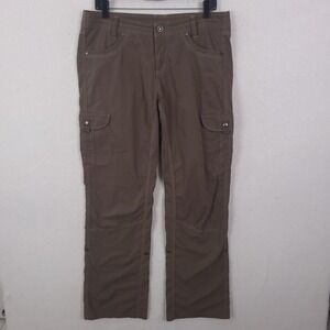 Kuhl Cargo Pants Womens 34 Brown Hiking Outdoor Utility Straight Leg Gorpcore